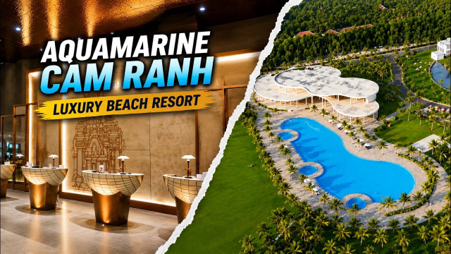 [4K] AquaMarine Cam Ranh Resort Hotel Vietnam - 5-Star Beachfront Resort with Stunning Views
