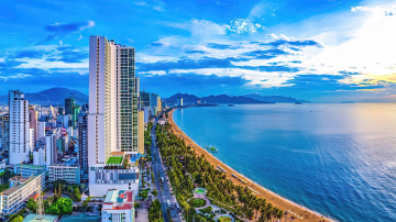 Завтрак и море отель Maris Нячанг Вьетнам