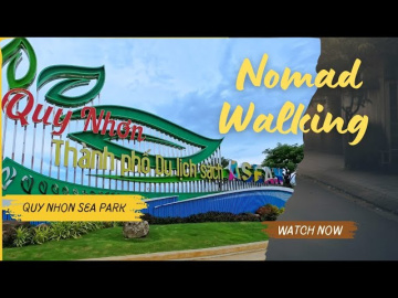[4K] Beach Walk in Quy Nhon Vietnam &ndash; Sea Breeze and Calm Waves | Nomad Walking