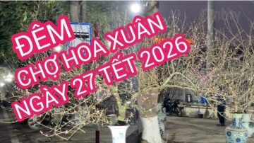 Chợ Hoa đ&ecirc;m lớn nhất Hải ph&ograve;ng ng&agrave;y 27 Tết 2026