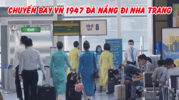 TIẾP VI&Ecirc;N H&Agrave;NG KH&Ocirc;NG VIETNAM AIRLINES TR&Ecirc;N CHUYẾN BAY VN 1947 Đ&Agrave; NẴNG ĐI CAM RANH NHA TRANG