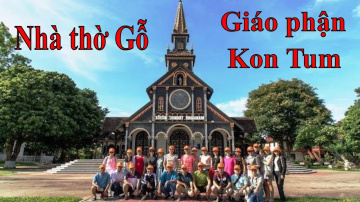 T&ograve;a Gi&aacute;m Mục, nh&agrave; truyền thống + nh&agrave; thờ Gỗ gi&aacute;o phận Kon Tum. =62-22645=
