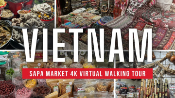 SaPa, Vietnam Local Market - 4K Virtual Walking Tour [4K Ultra HD/60fps]