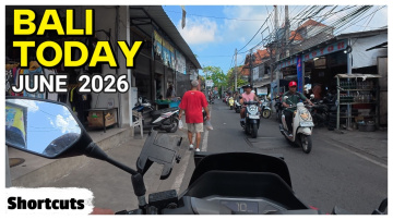 BALI TODAY: How Busy is Bali ? Bali short cuts. Pemogan. Legian. Badung